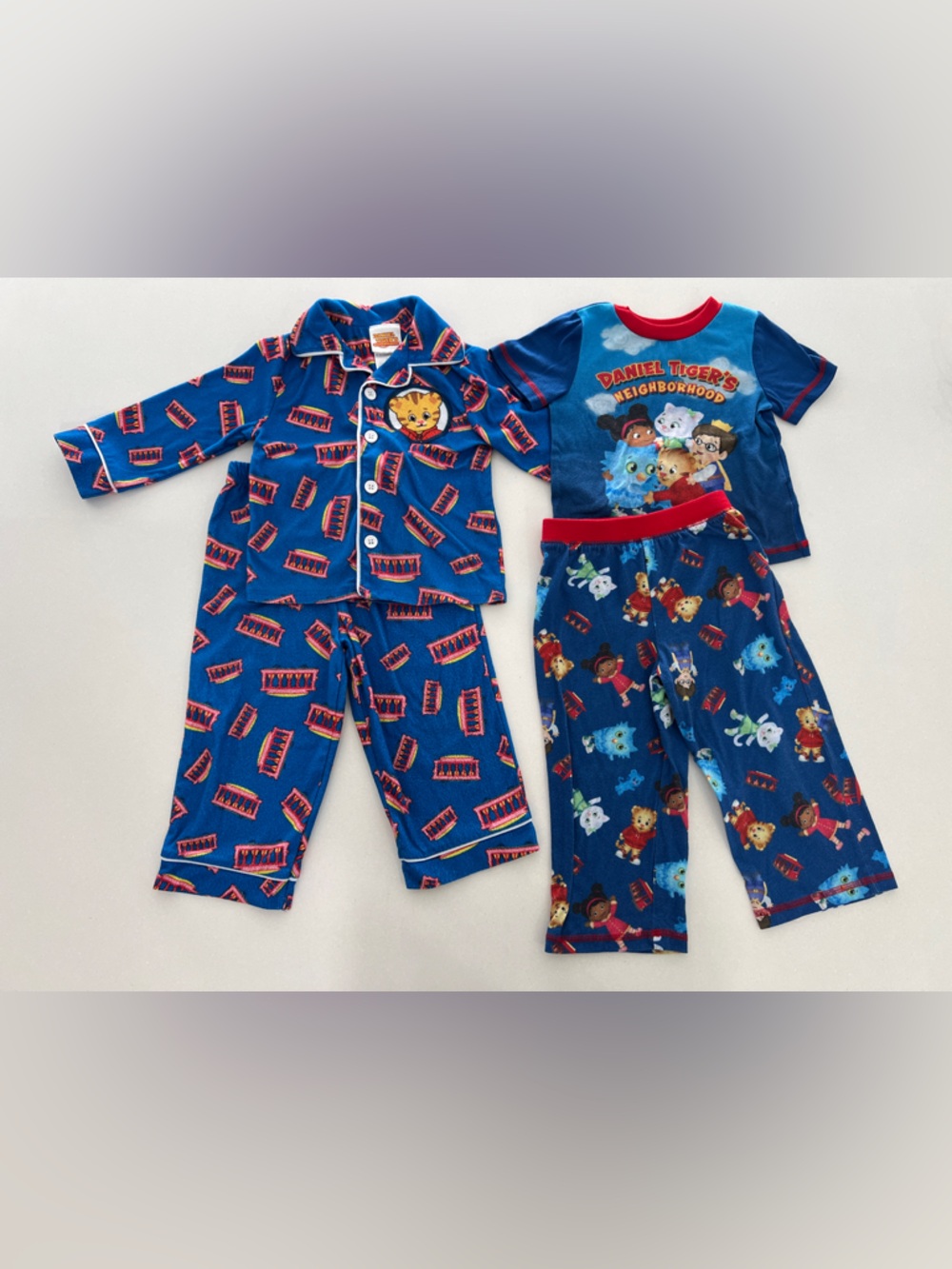 Blue Daniel Tiger Pajama Sets - 2-Piece Long Sleeve & Short Sleeve